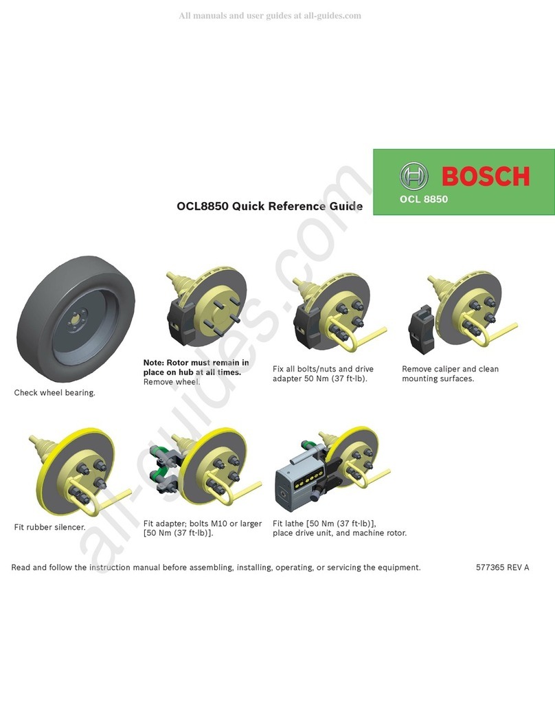 Bosch OCL 8850 Quick reference guide