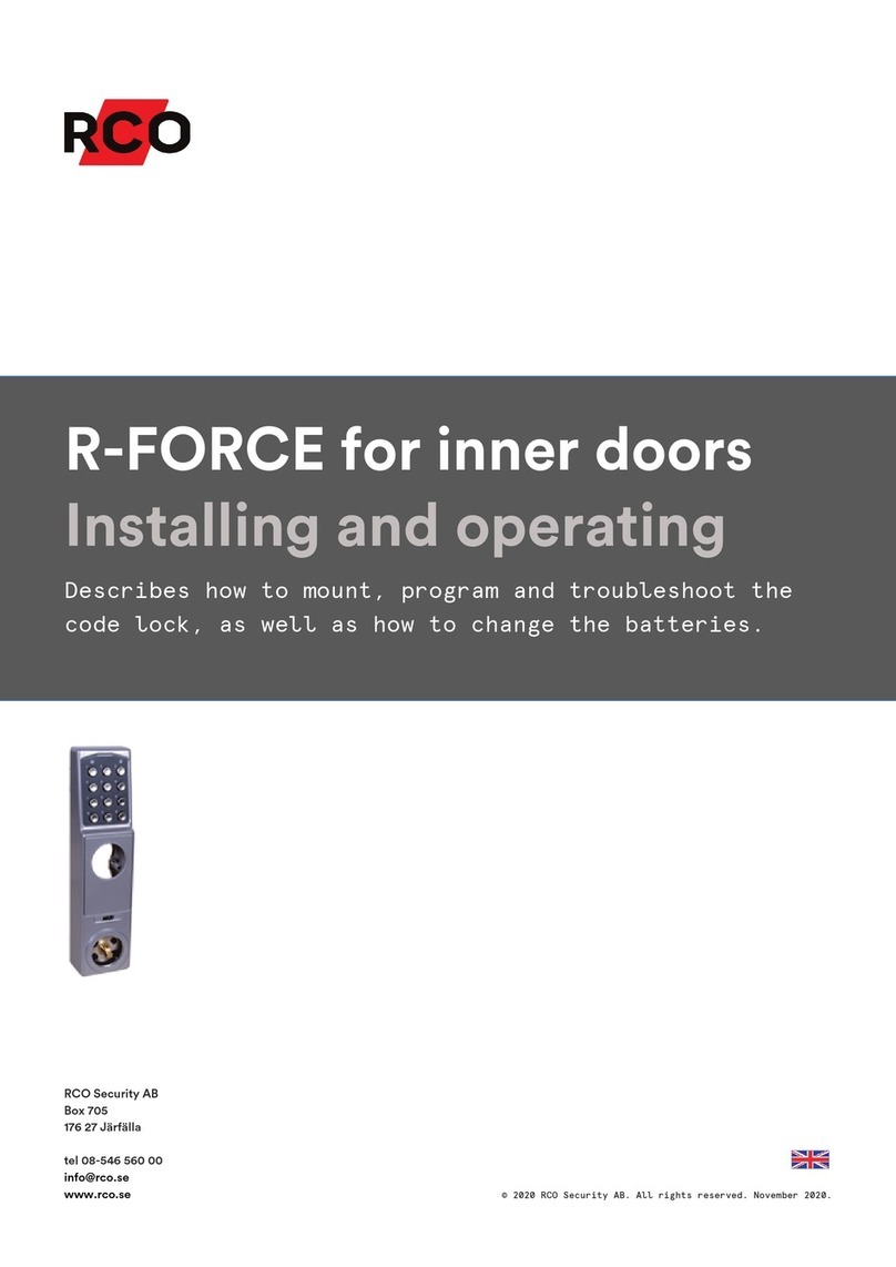 RCO R-FORCE Installing and operating instructions