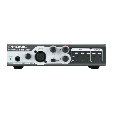 Phonic FIREFLY 302 USB user manual