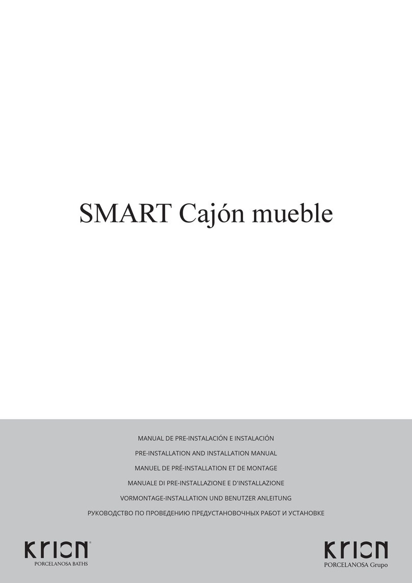 Porcelanosa KRION SMART PRE-INSTALLATION AND INSTALLATION MANUAL Porcelanosa KRION SMART PRE-INSTALLATION AND INSTALLATION MANUAL