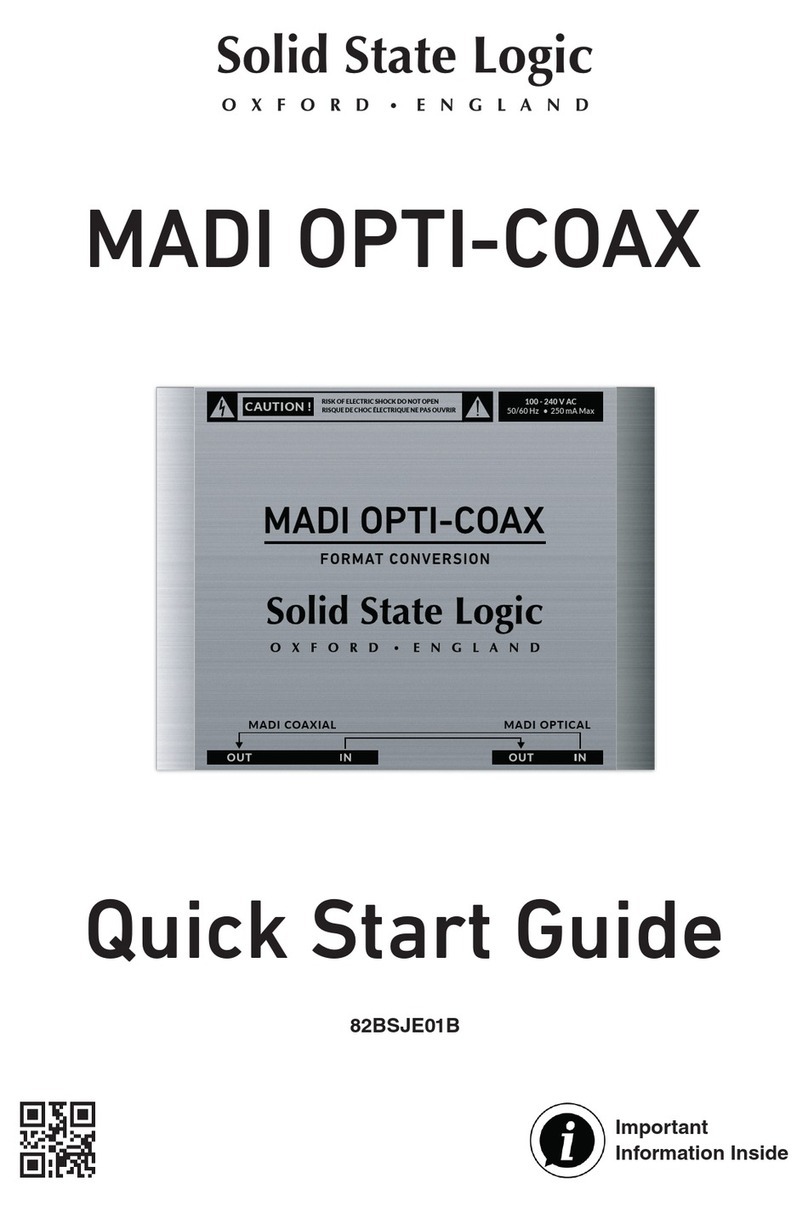 Solid State Logic MADI OPTI-COAX quick start guide