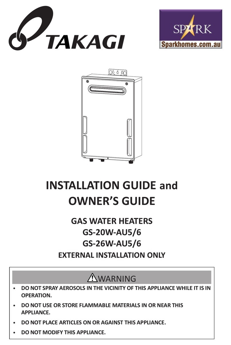 Takagi GS-20W-AU5/6 User manual