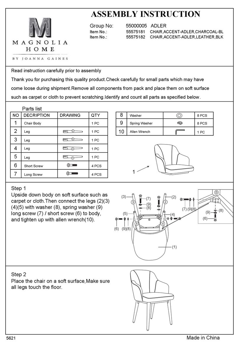 Magnolia Home 55000005 Assembly instruction Magnolia Home 55000005 Assembly instruction