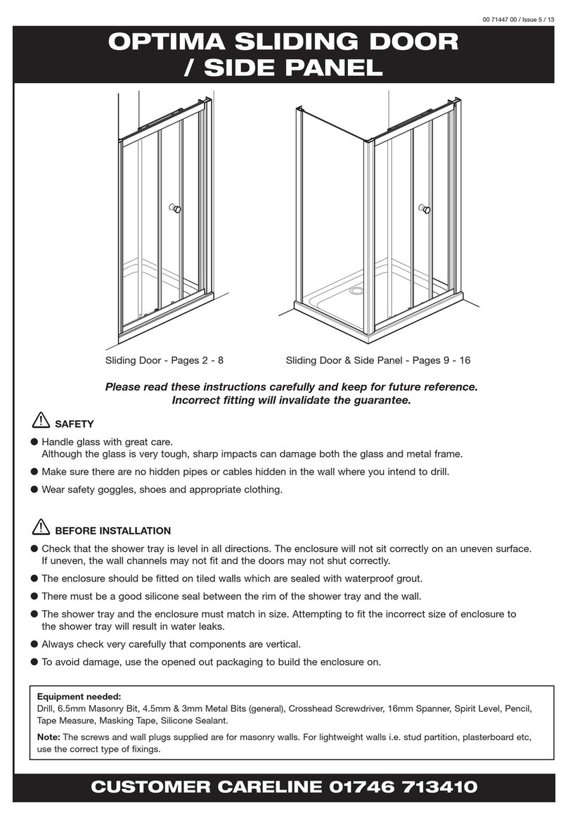 Coram Showers OPTIMA Series manual Coram Showers OPTIMA Series manual