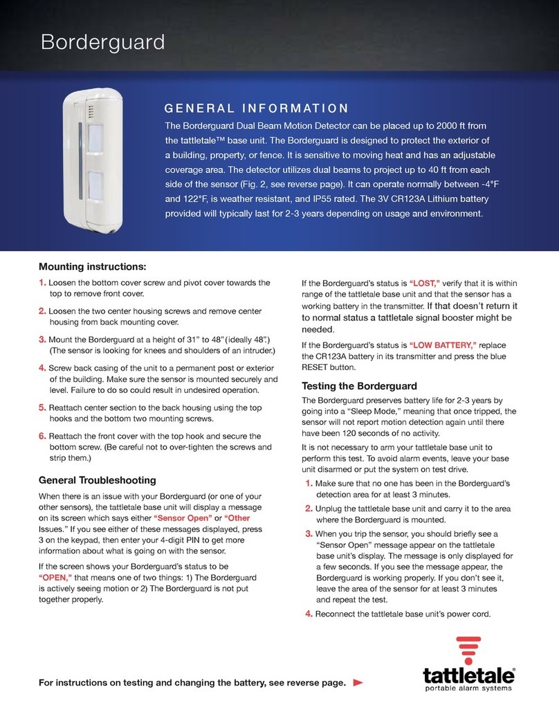 Tattletale Borderguard User manual