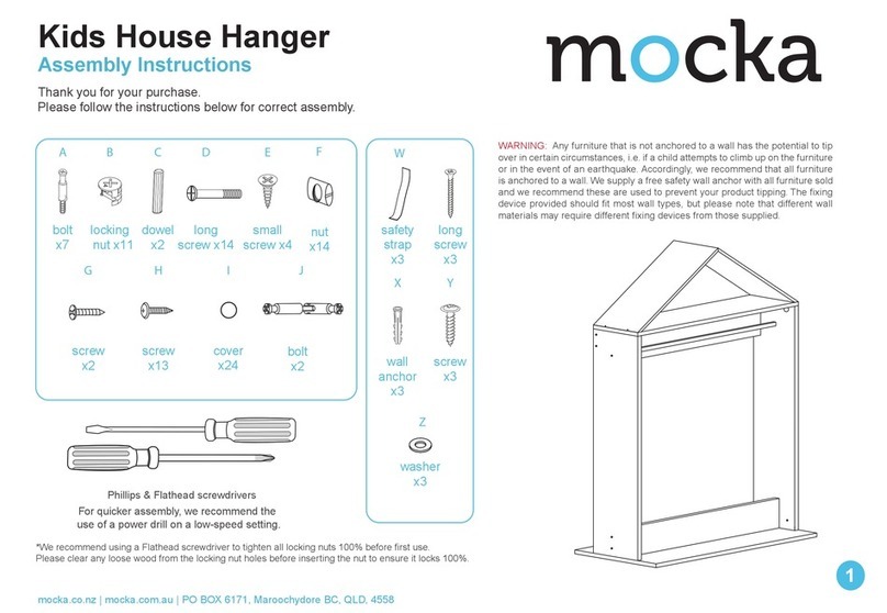 Mocka Kids House Hanger User manual Mocka Kids House Hanger User manual