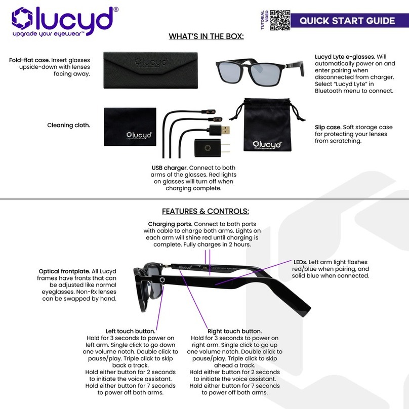 Lucyd LYTE quick start guide