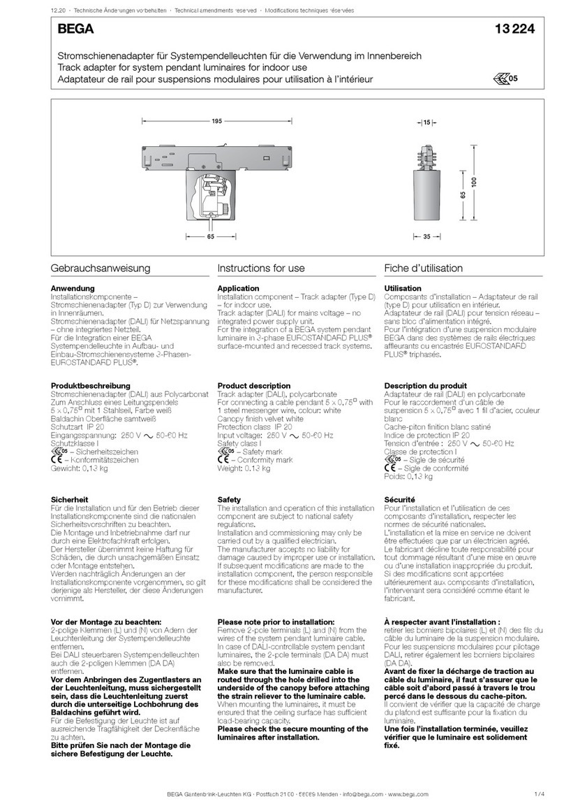 BEGA 13 224 Instructions for use