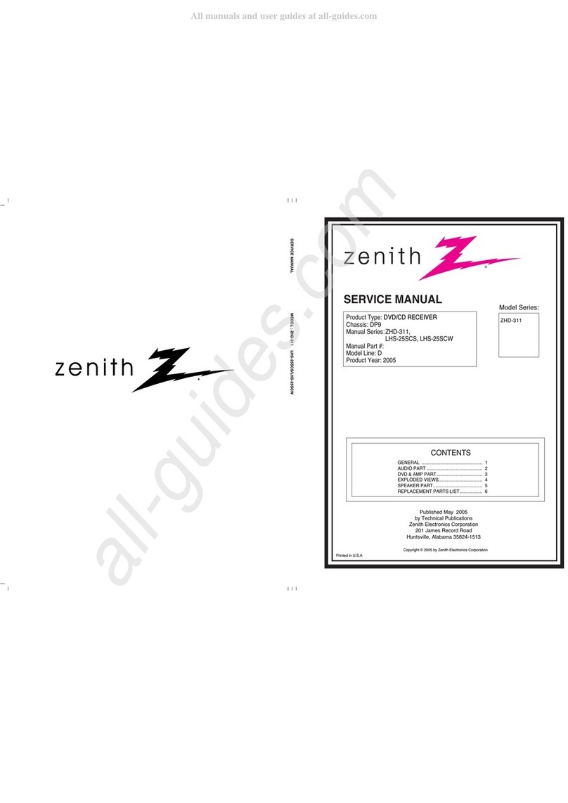 Zenith ZHD-311 User manual