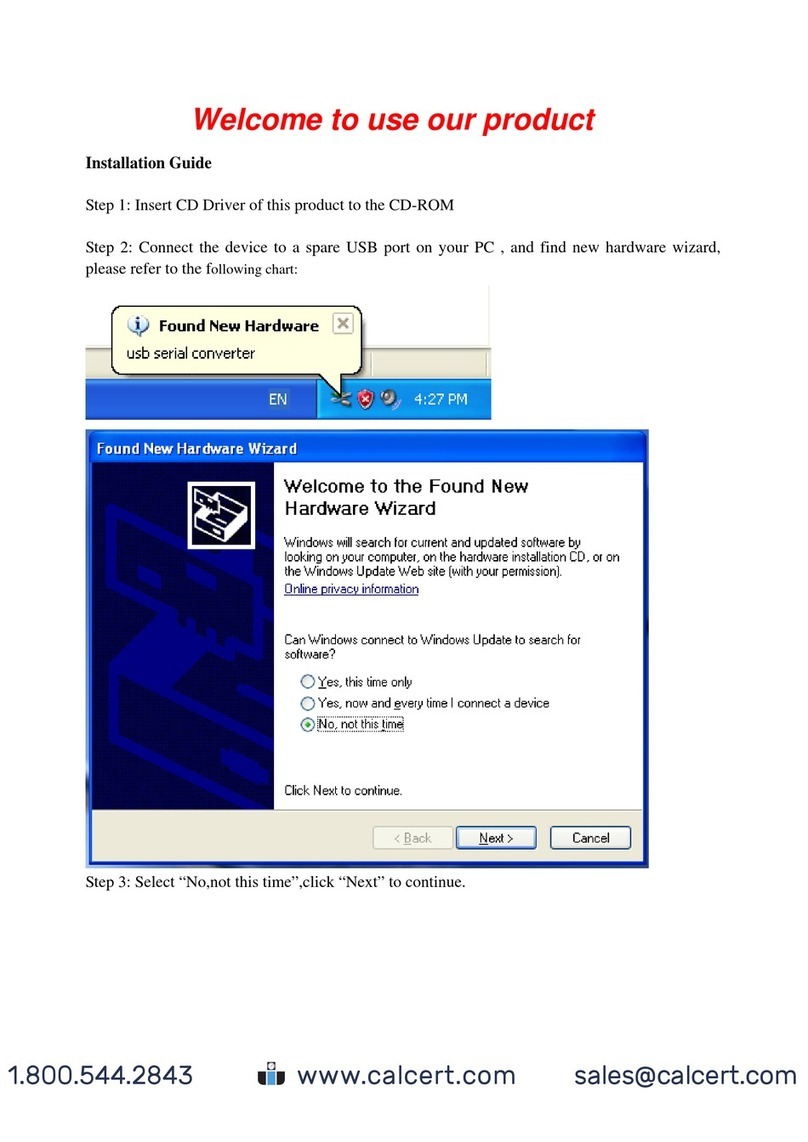 B+K precision USB2RS manual