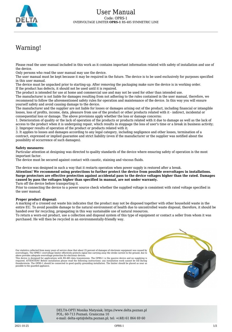 Delta OPRS-1 user manual