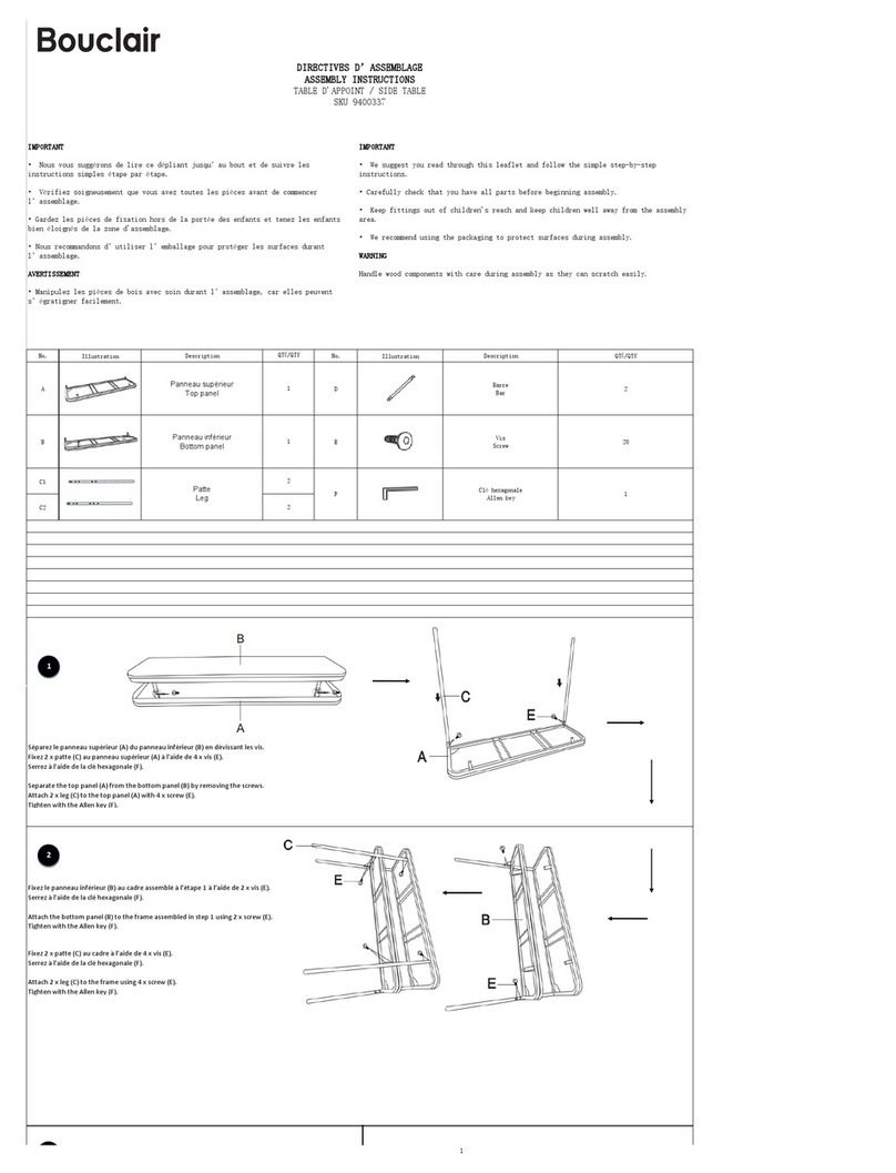 Bouclair 9400337 User manual