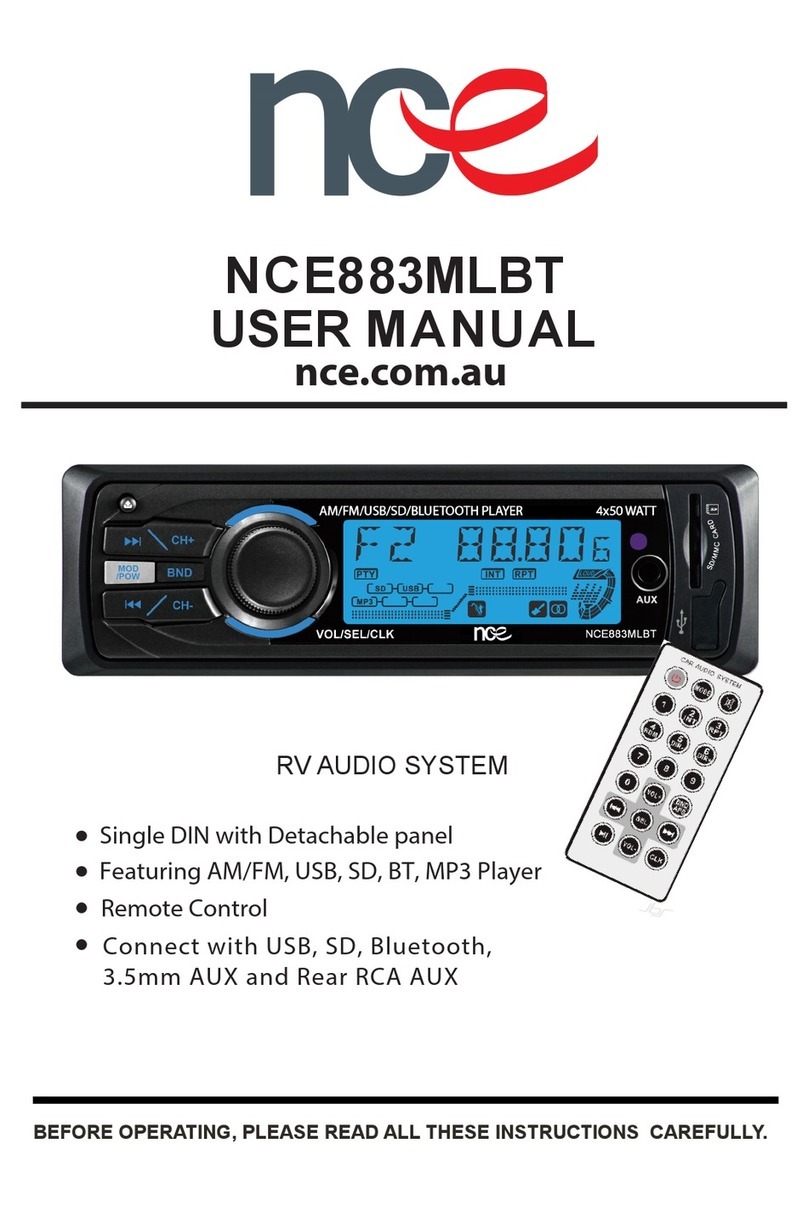 NCE 883MLBT user manual