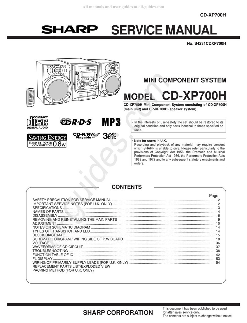 Sharp CD-XP700H User manual