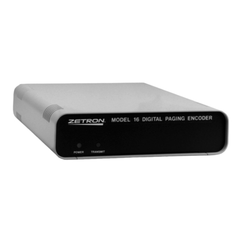 ZETRON Model 16 User manual