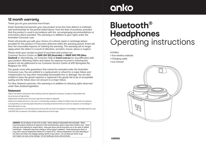 anko 43107254 operating instructions