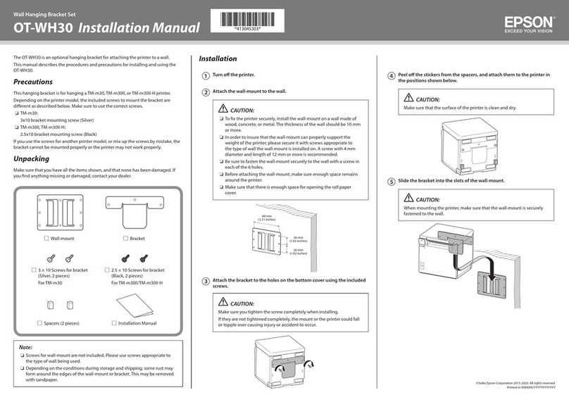 Epson OT-WH30 installation manual