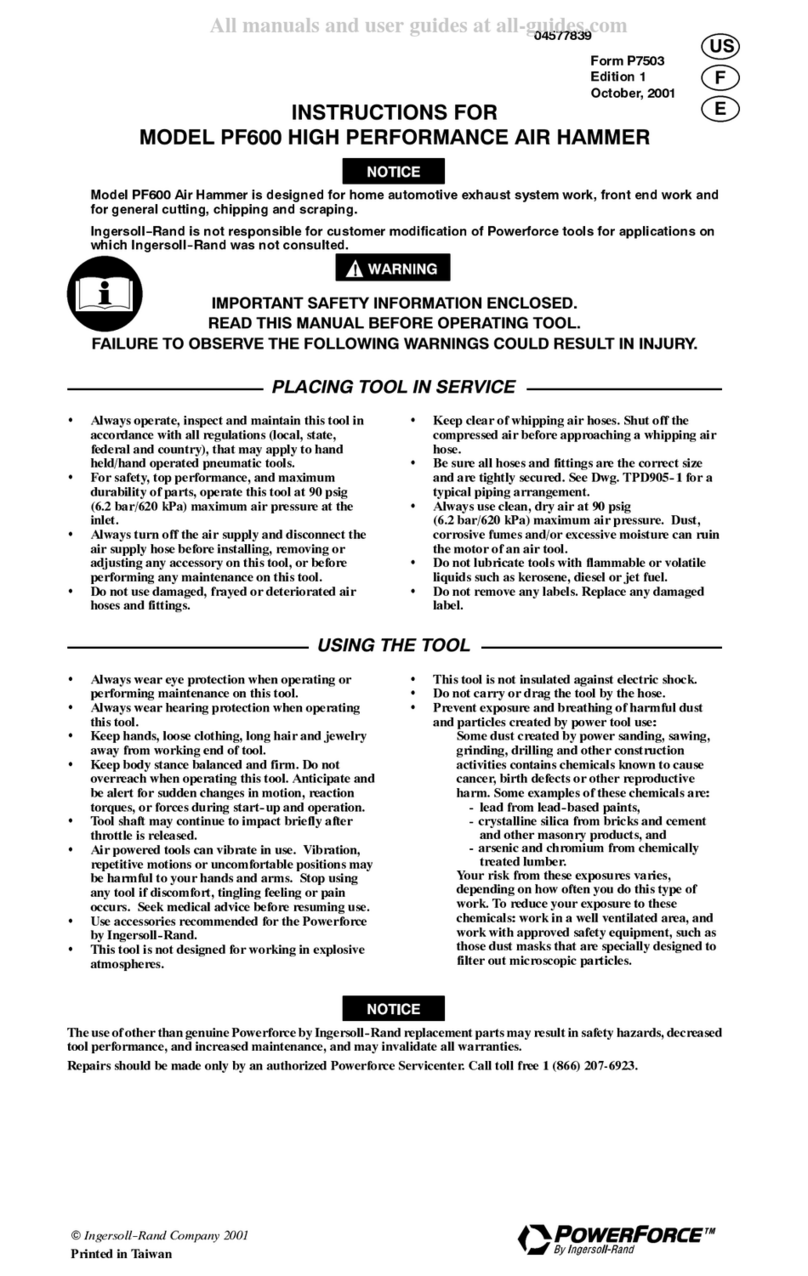 Ingersoll-Rand PowerForce PF600 User manual