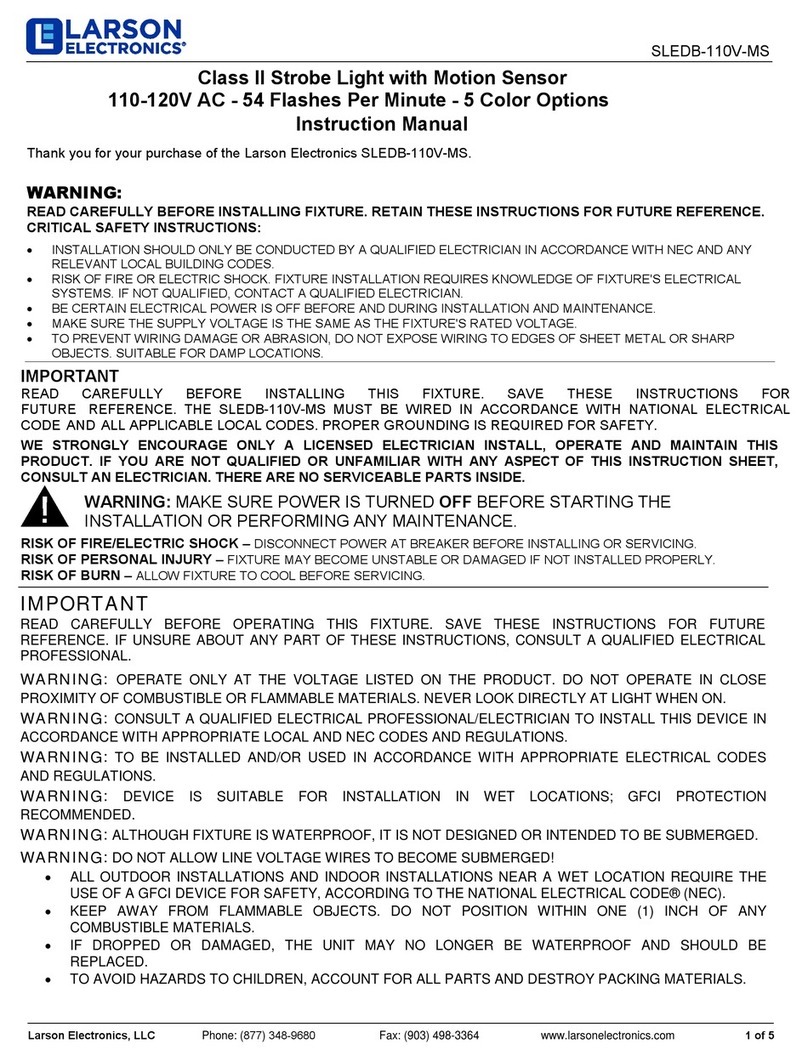 Larson Electronics SLEDB-110V-MS User manual