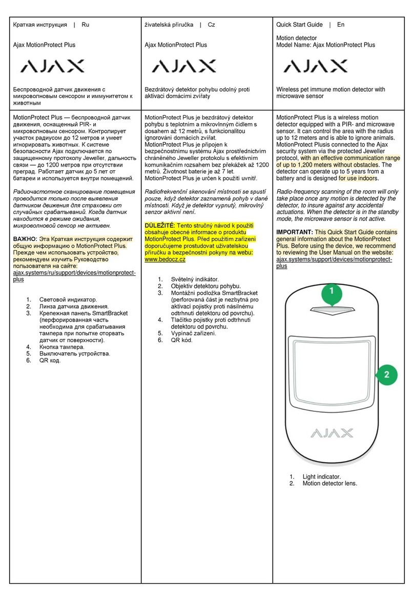 AJAX MotionProtect Plus User manual
