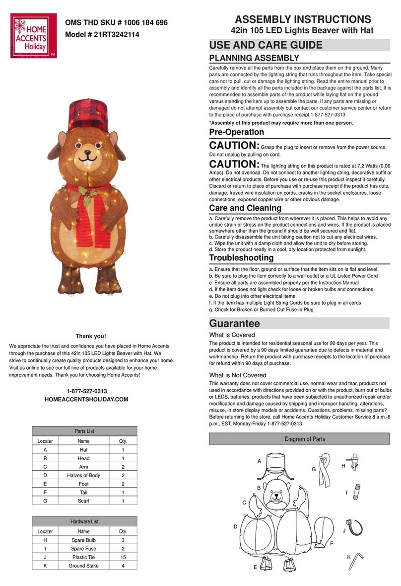 Home Accents Holiday 21RT3242114 Assembly instructions Home Accents Holiday 21RT3242114 Assembly instructions