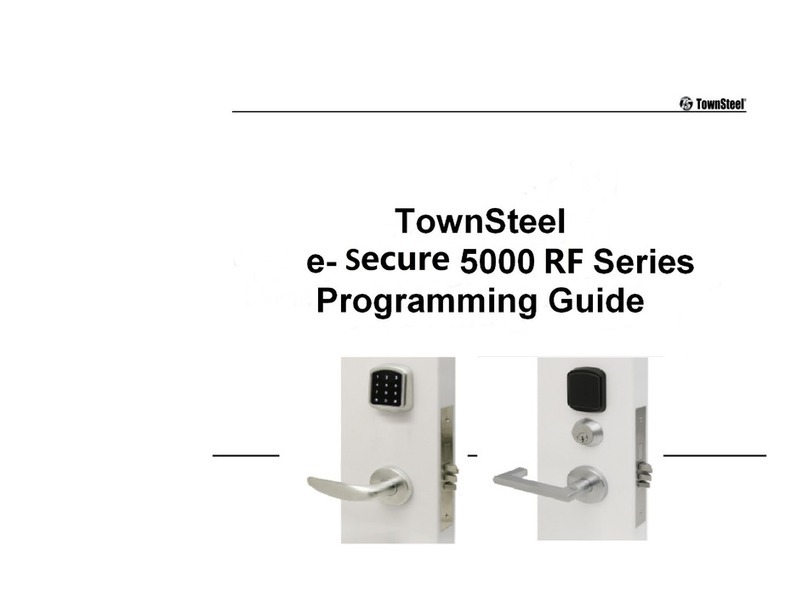 TownSteel e-Secure 5000 RF Series Programming guide
