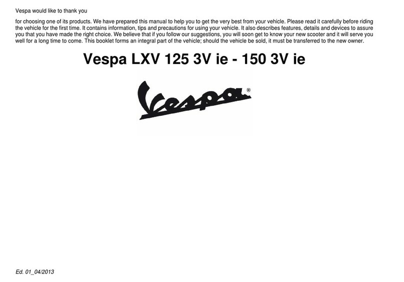 VESPA LXV 125 3V ie 2013 User manual