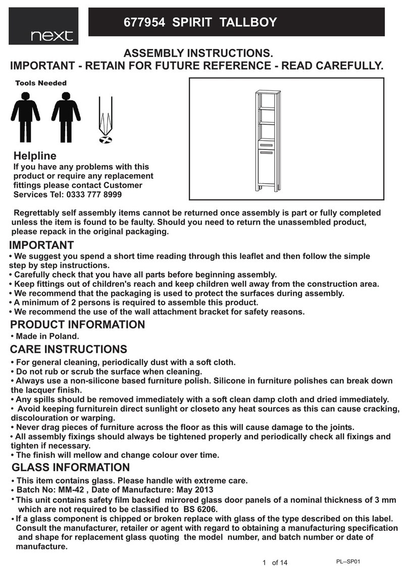 Next SPIRIT TALLBOY 677954 User manual