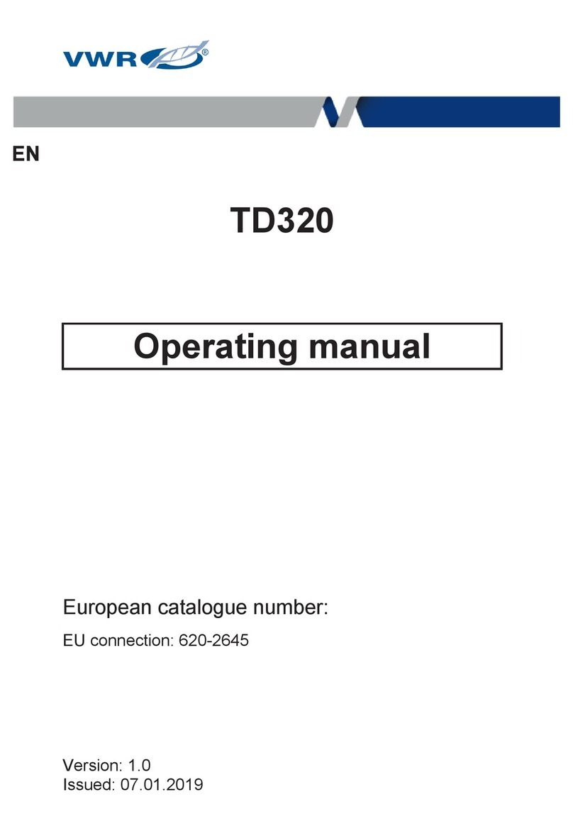 VWR TD320 operating manual
