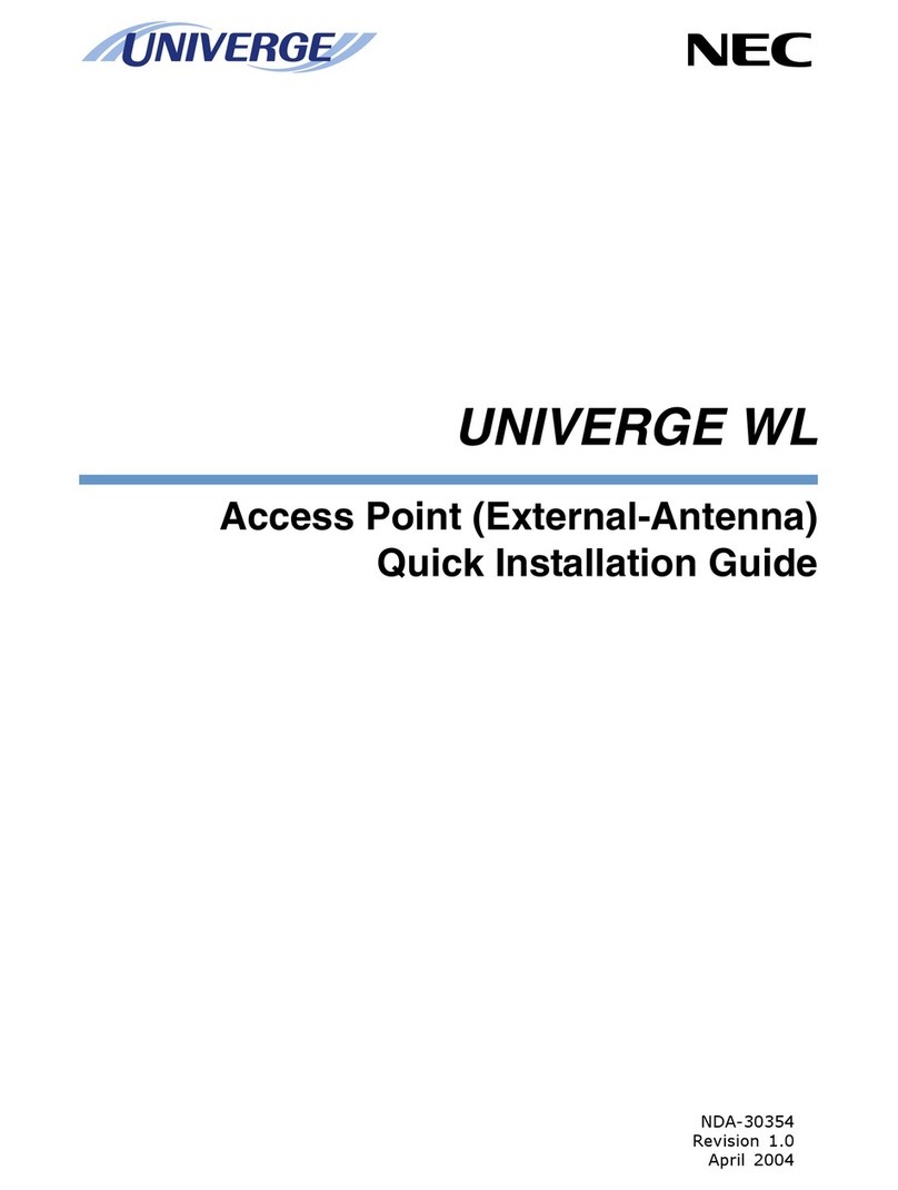 NEC UNIVERGE WL Quick installation guide