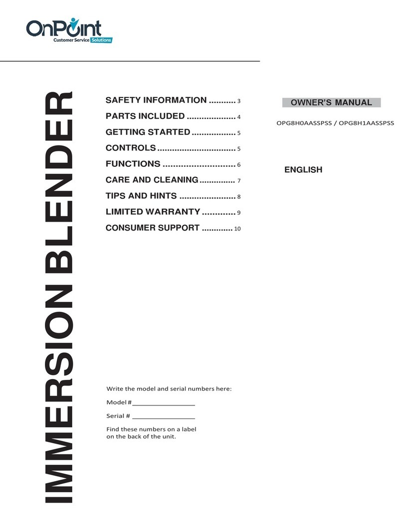 OnPoint OPG8H0AASSPSS owner's manual