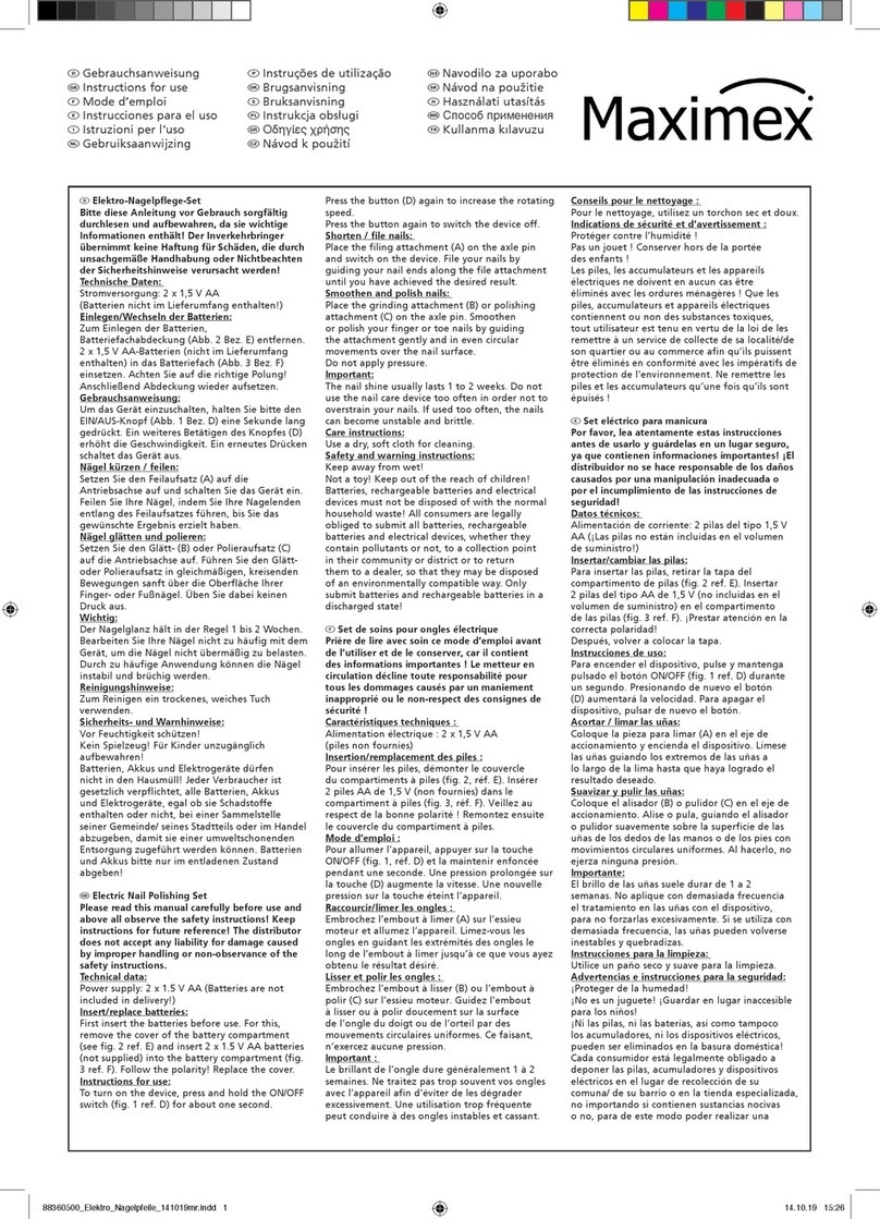 Maximex 88360500-m Instructions for use