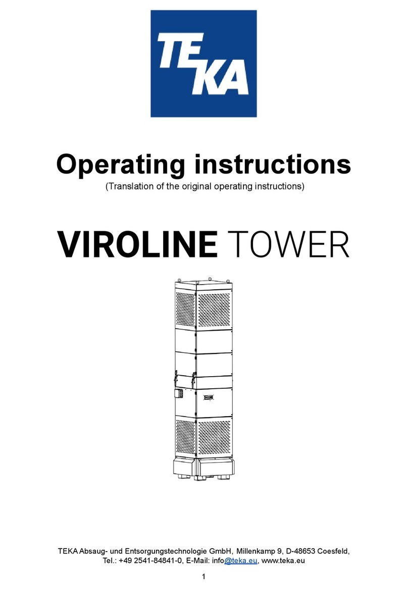 Teka VIROLINE TOWER operating instructions