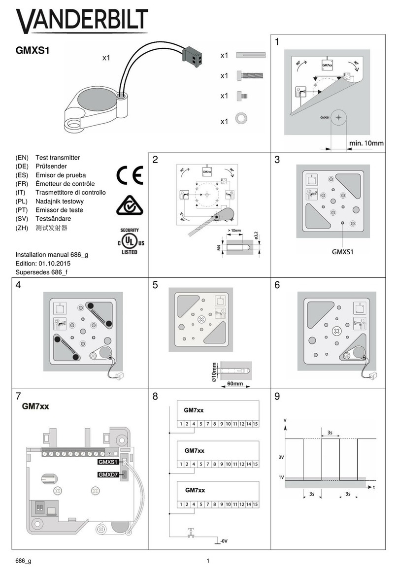 Vanderbilt GMXS1 installation manual