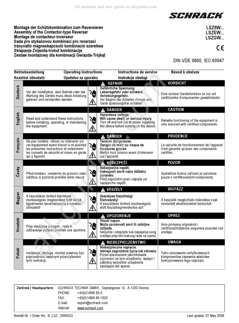 Schrack LSZ6W Series User manual