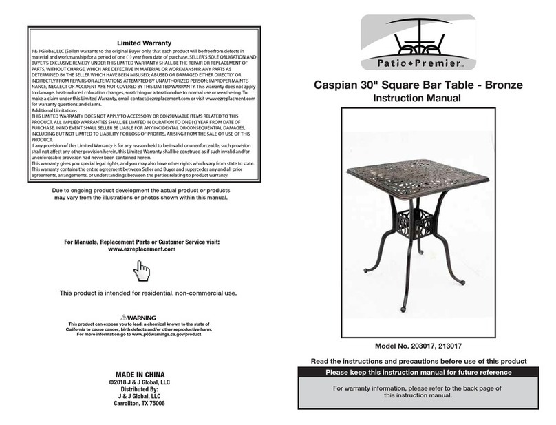 Patio Premier Caspian 203017 instruction manual Patio Premier Caspian 203017 instruction manual