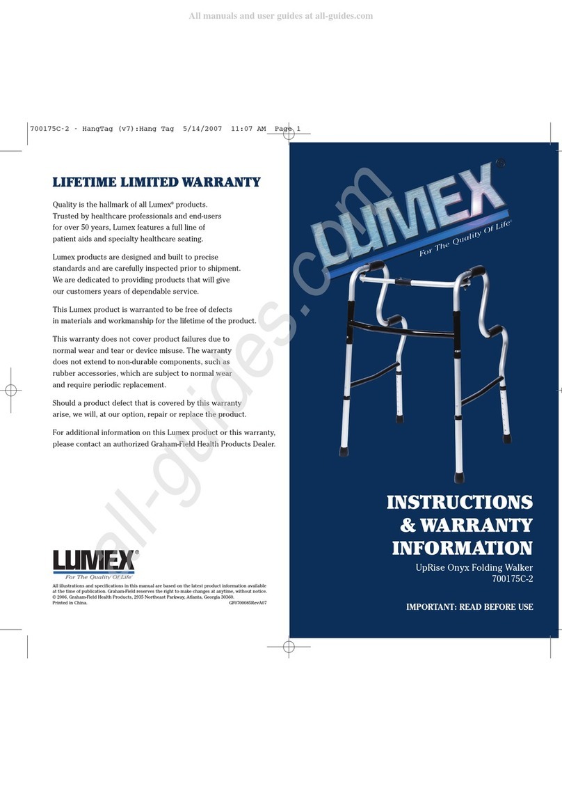 Graham Field Lumex UpRise Onyx 700175C-2 User manual Graham Field Lumex UpRise Onyx 700175C-2 User manual