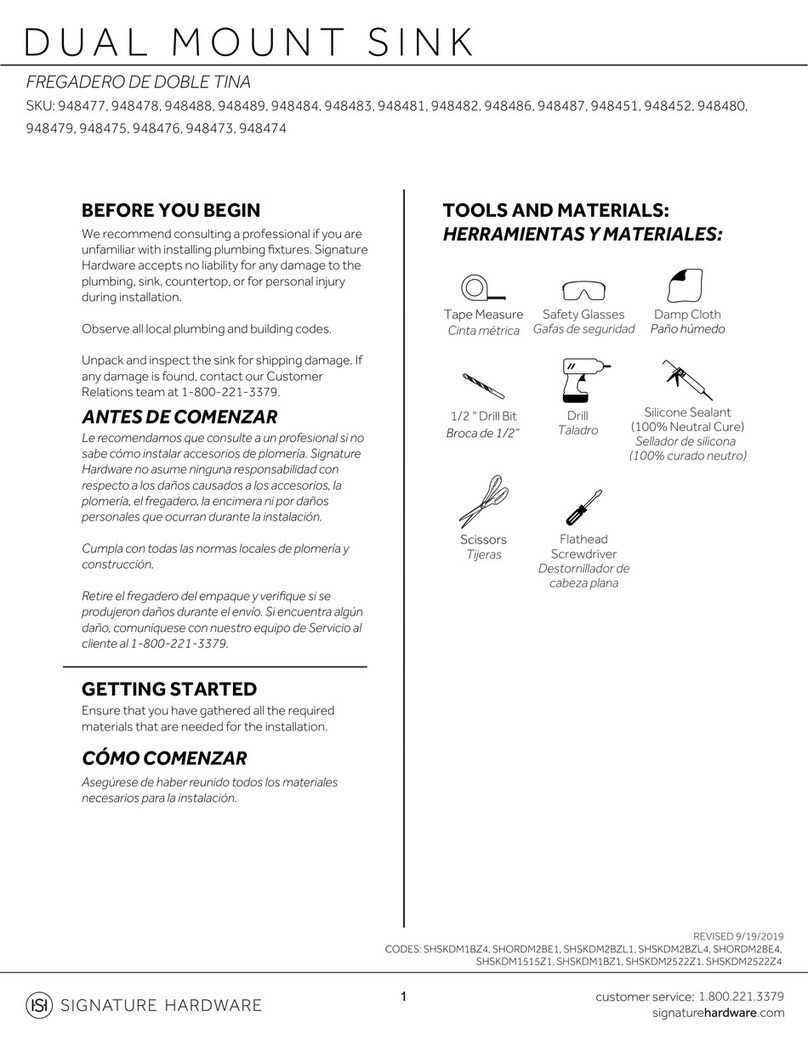 Signature Hardware 948477 User manual Signature Hardware 948477 User manual