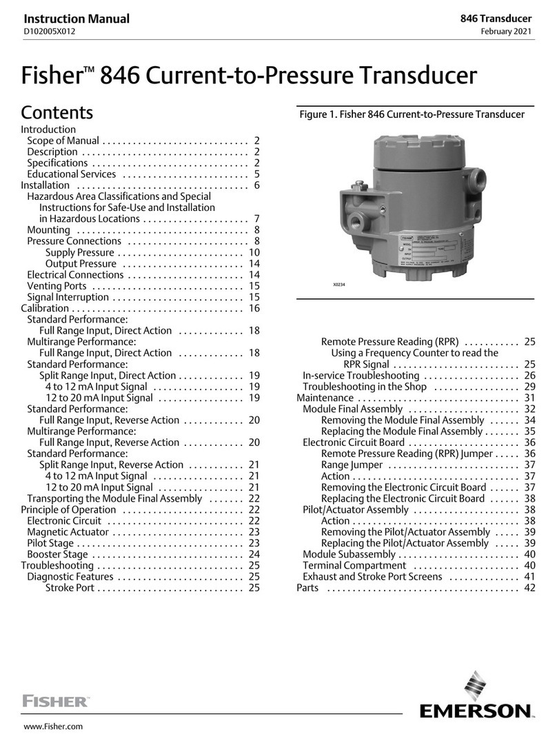 Emerson Fisher 846 instruction manual
