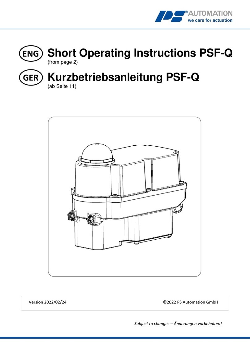 PS Automation PSF-Q Short operating instructions PS Automation PSF-Q Short operating instructions