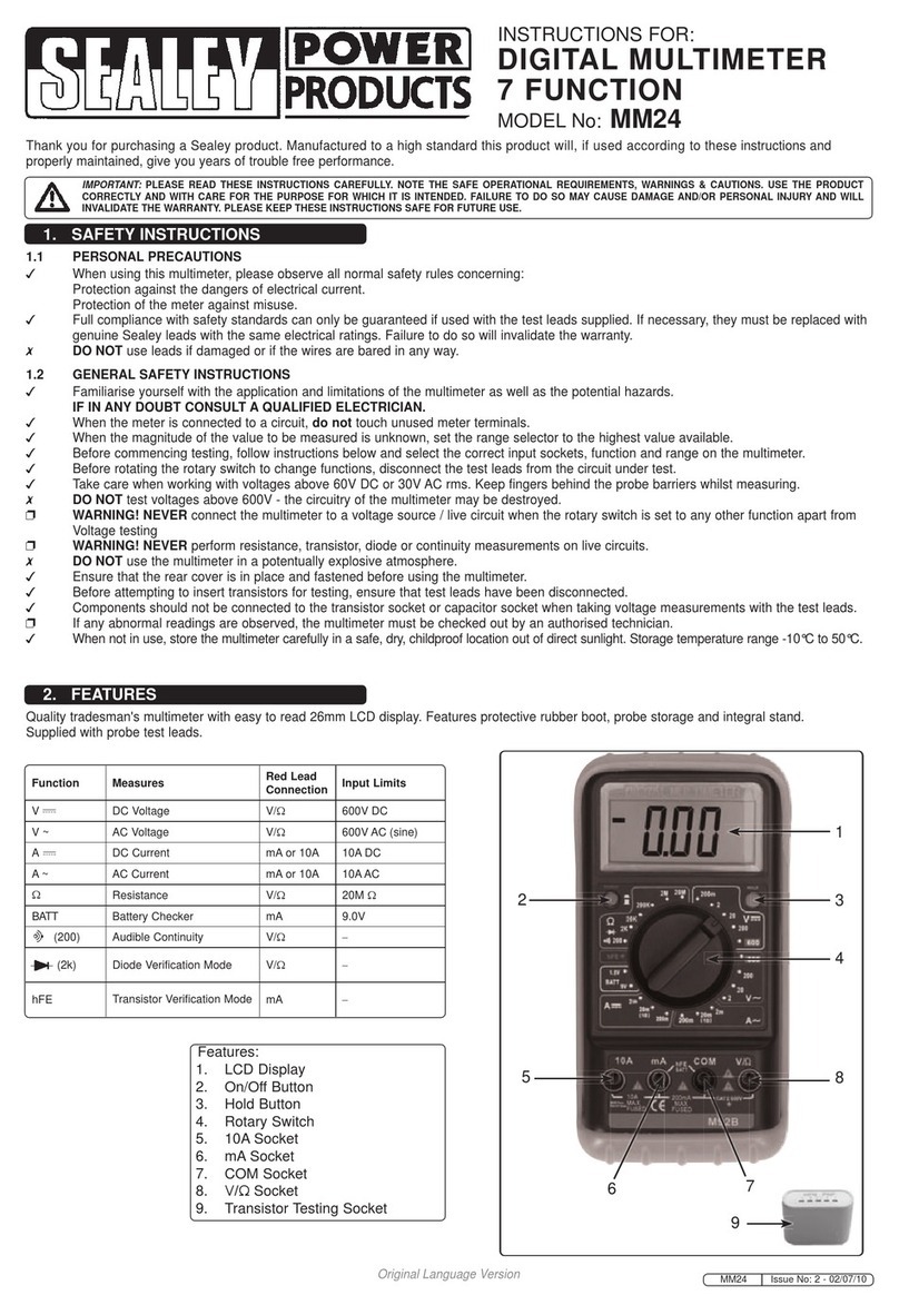 Sealey MM24 User manual Sealey MM24 User manual