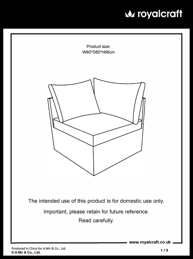 Royalcraft Wentworth Standard Corner Seat Assembly instructions