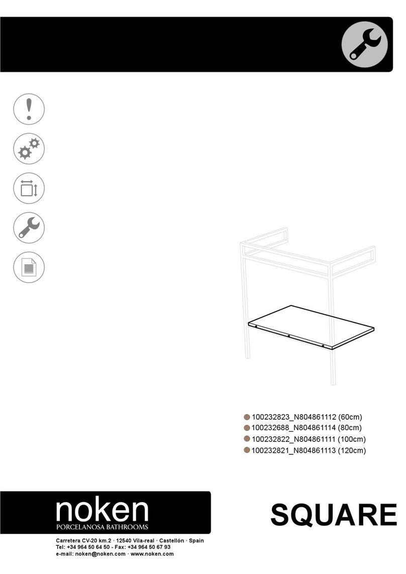 Porcelanosa noken SQUARE 100232823 N804861112 manual