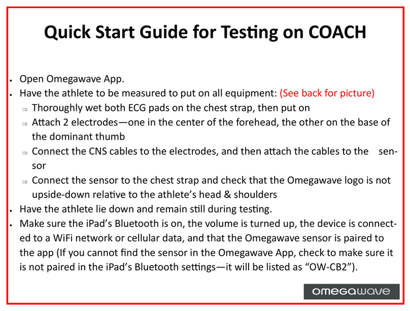 Omegawave COACH quick start guide