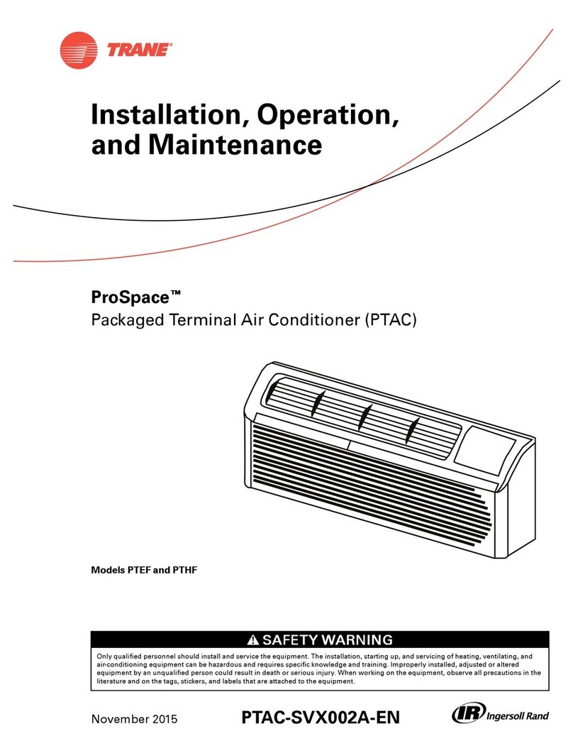 Trane ProSpace PTEF Installation and operating instructions