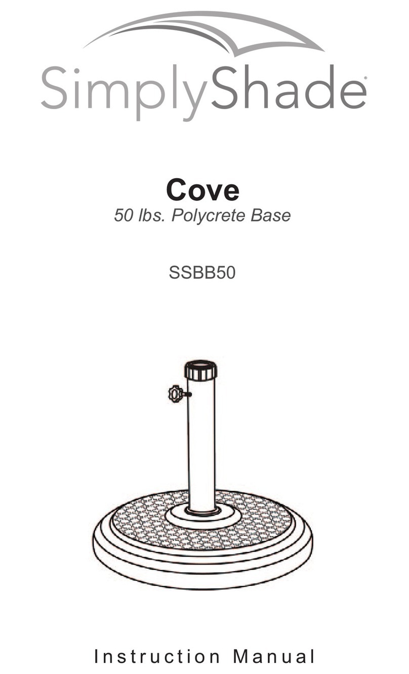 Simply Shade Cove SSBB50 instruction manual