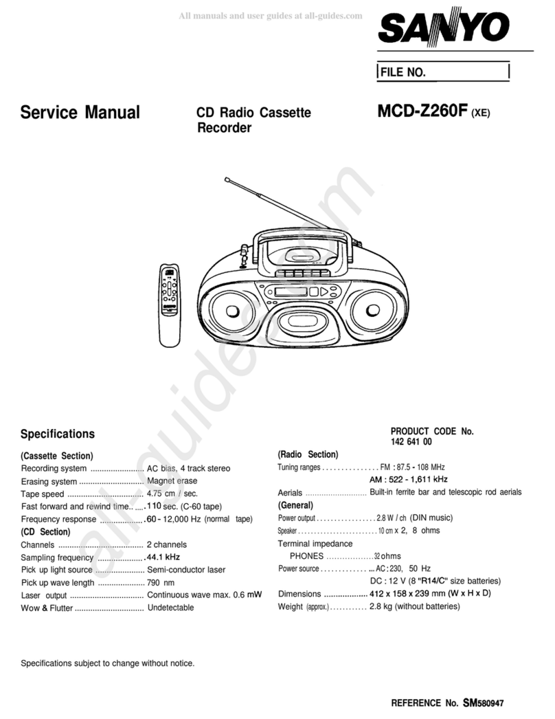 Sanyo MCD-Z260F User manual