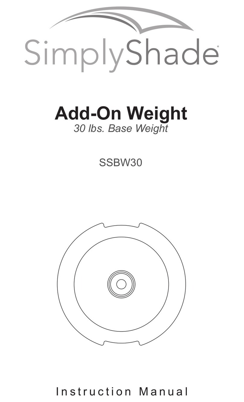 Simply Shade Add-On Weight SSBW30 User manual