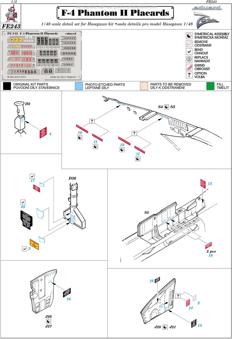Eduard Zoom F-4 Phantom II Placards instruction sheet