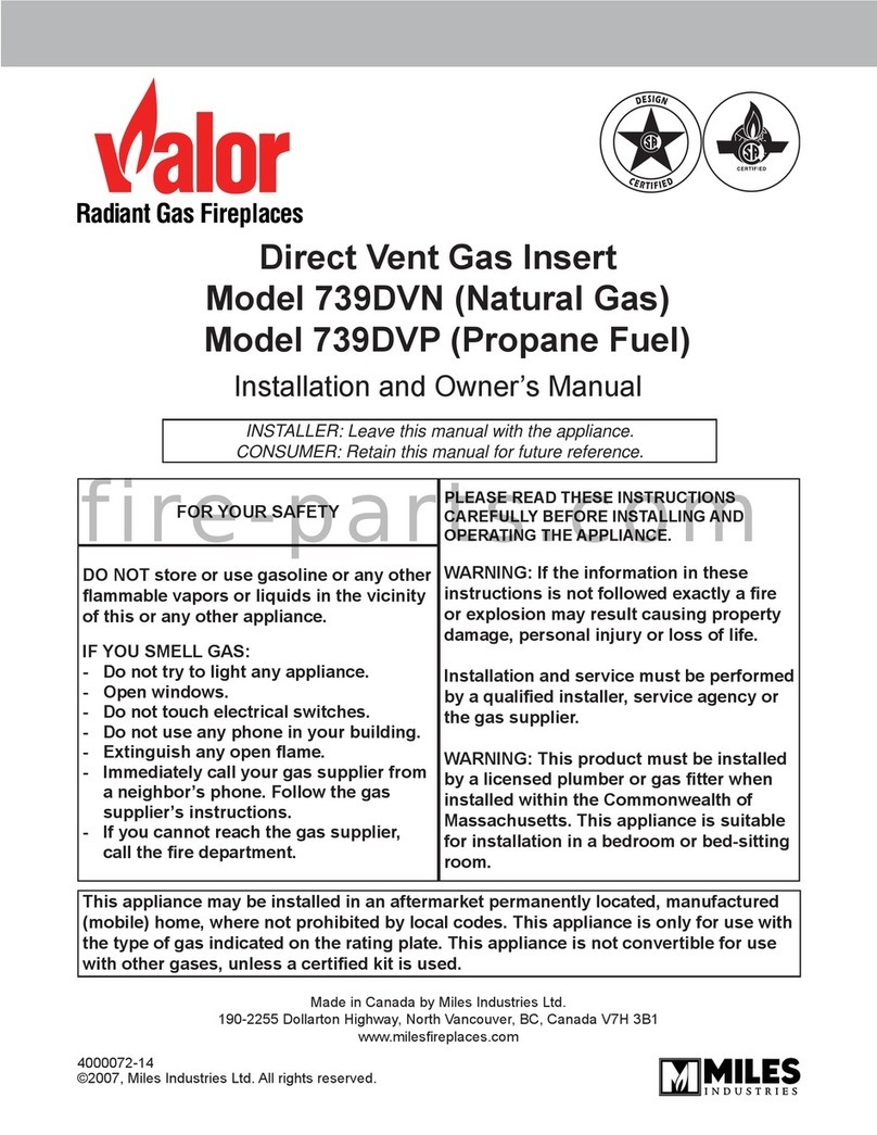 Valor 739DVN Installation instructions